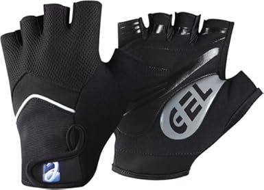 Elite Cycling Gloves Gel Fingerless Short Racing Cycle Gloves Black L