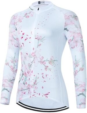 61CuJGrhRKL._AC_SX385_.jpg Women Cycling Jersey Long Sleeve Winter Bike Biking Shirts Bicycle Tops Full Zipper