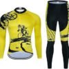 61tBMRKah6L._AC_SX385_.jpg MenCycling Jersey Set Long Sleeve Cycling Clothing Road Bike