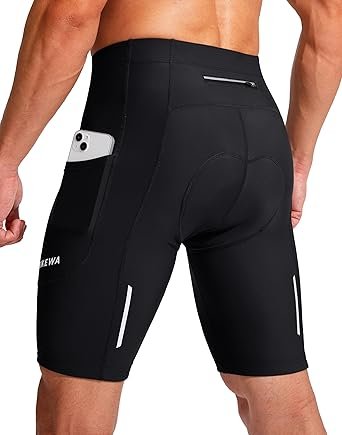 71CYSZ9JTWL._AC_SX342_.jpg Men Bike Shorts 3D Padded Cycling Road Biking Mountain Riding Biker Bicycle UPF 50 Cycle Shorts Zipper Pockets