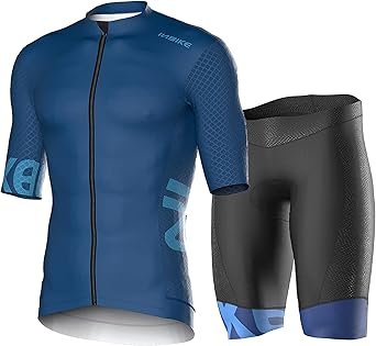 Cycling Jersey Mens Set Reflective Breathable Biking Outfit Quick Dry Short Sleeve Bicycle Shorts and Shirts